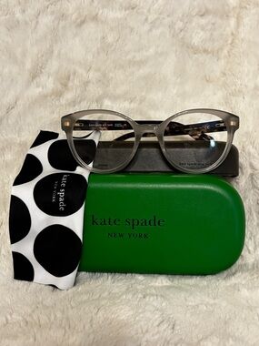 Kate Spade Marcilee Translucent Gray Oval RX Eyeglass Frames